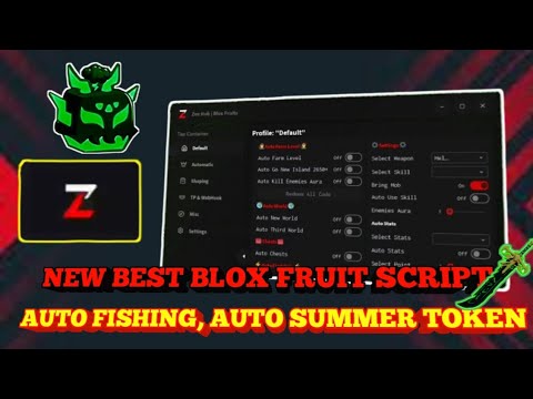 NEW Zee Hub Script | Blox Fruits Lightning Update ⚡| Auto Fishing + Auto collect summer token.NO BAN