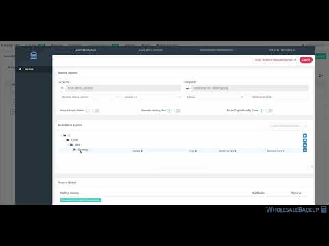 Using The Remote Manager Restore GUI