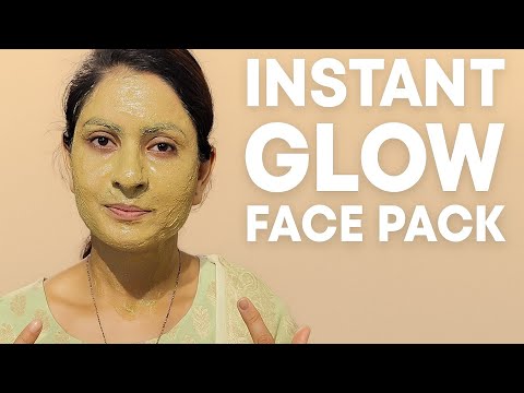 Instant skin glow with lightening & brightening face pack