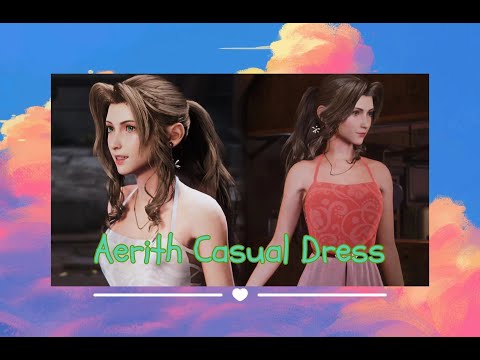 [FF7R]Aerith Casual Dress Mod Showcase