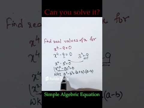 Nice Algebric Equation!! Can you Solve it