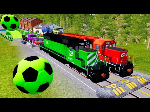Flatbed Truck Mcqueen | Transportation with Truck - Pothole vs Car #2 - BeamNG.Drive