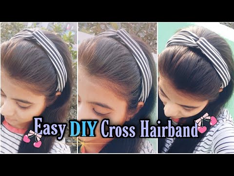 How To Make Cross Hair Band Using Old Clothes | DIY Turban Hairband | Beautiful Hand Made Hair Band