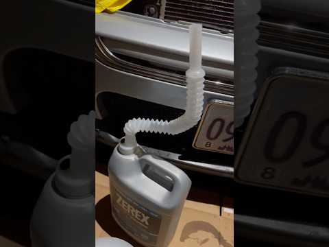 Easy way to pour coolant! #automobile #diy #mechanic #maintenance #minivlog #howto #problemsolving