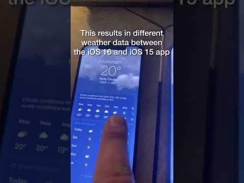 iOS 16 Weather App vs iOS 15 Weather App