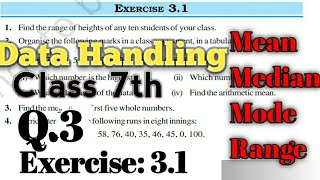 Q 3, Ex 3.1 - Data Handling - Chapter 3 - Maths Class 7th - NCERT | Data Handling Class 7 Ex 3.1