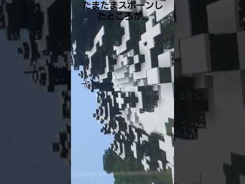 マイクラでたまたまスポーンしたところが… #マイクラ