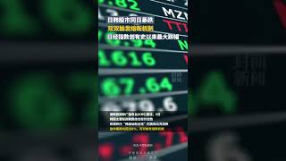 日韓股市同日暴跌，雙雙觸發熔斷機制，日經指數創有史以來最大跌幅｜國際 #股市  #金融 #shorts