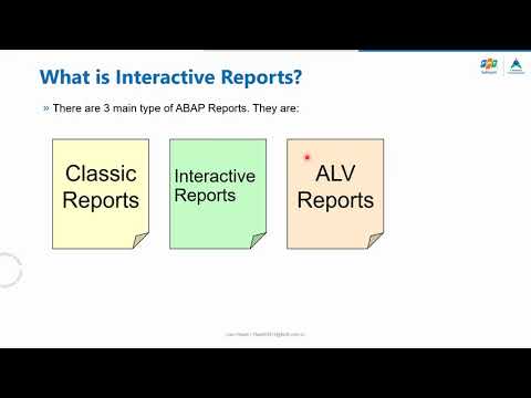 ABAP Course 09 - Interactive Report Part 1 - Events of Interactive Report