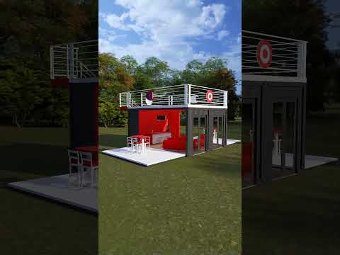 Pop-Up Shop in a 2x20ft Shipping Container | Rooftop Retail Concept👟👞👠