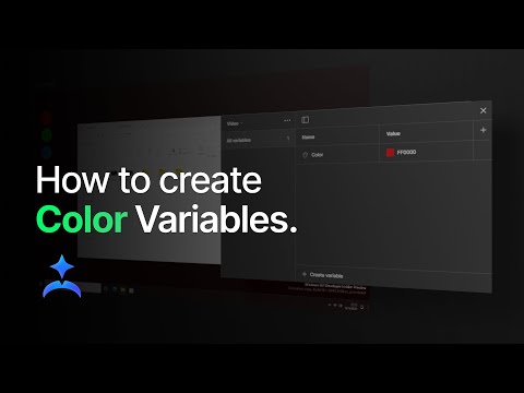 How to create and use Figma color variables.