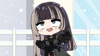 Raden gets sidetracked while playing with snow【Hololive AnimatedClip/Eng sub】【 Juufuutei Raden】