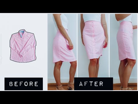 DIY - How to turn an old SHIRT into a MIDI SKIRT