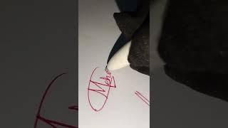 Mesha name signature style. M letter signature in different style. #ytshorts #signature
