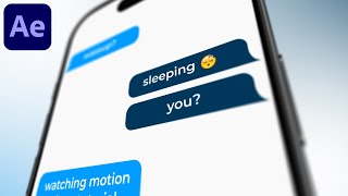 3D Text Message Animation in After Effects - After Effects Tutorial | No Plugins