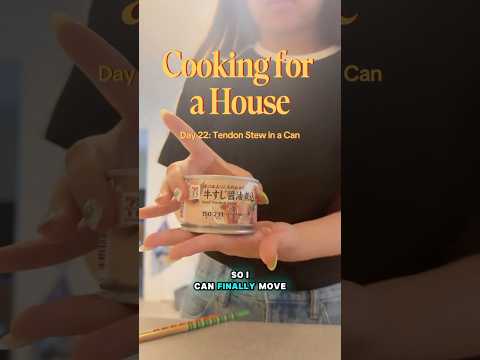 Day 22: Tendon Stew in a Can *Japanese Convenience Store* 7/11 | COOKING FOR A HOUSE #cookingathome