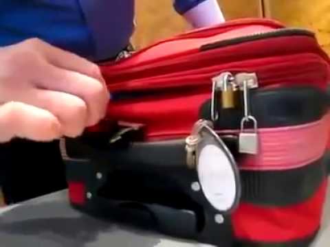 Easy way to open a locked bag If you Travel with a locked suitcase WATCH THIS
