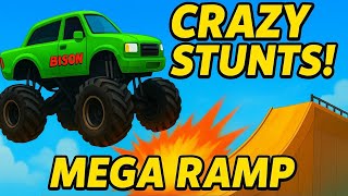 Monster Truck Mega Ramp Stunts | Impossible Jumps | Kids Friendly | Hindi Game Video