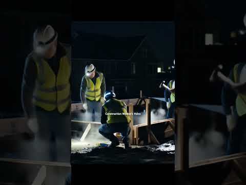 Night Foundation Work – Urban Build ASMR 🔨🏙️🌙