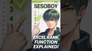 MS Excel Rank Function Explained! 🎯✨ #exceltips #tutoria
