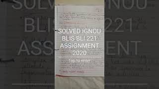 BLI 221 IGNOU Solved assignment 2019-20 JULY |  Free and complete | solved assignment in English