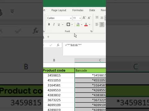 ✅Make a product code into Barcode...... Barcode creating easily#exceltricks #vetrisystem #thanjavur