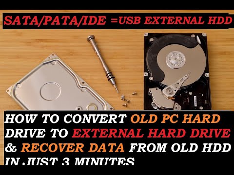 HOW TO CONVERT OLD PC HDD (SATA/PATA) TO USB EXTERNAL HARD DRIVE RECOVER DATA IN 3 MIN 2020 UPDATED