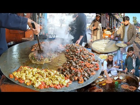 Breakfast in Afghanistan | Traditional street food | liver fry, Curry recipe, Milk Paratha