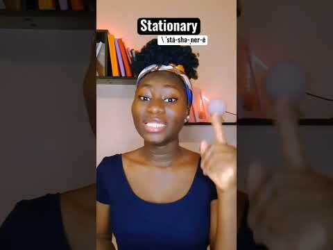 Is it STATIONARY or STATIONERY? #shorts #spokenenglish #vocabulary