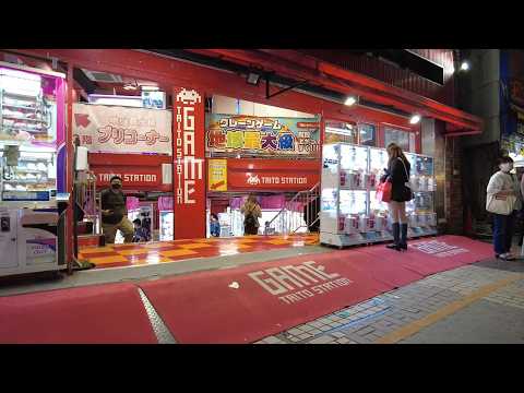 Night Walking in Tokyo Ueno Travel, Relaxing Walk in Japan Tour 夜の上野仲町通りをお散歩！繁華街・上野アメ横商店街・日本東京・散歩動画