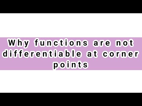 Why are functions not differentiable at corner points? #maths #matholympiad