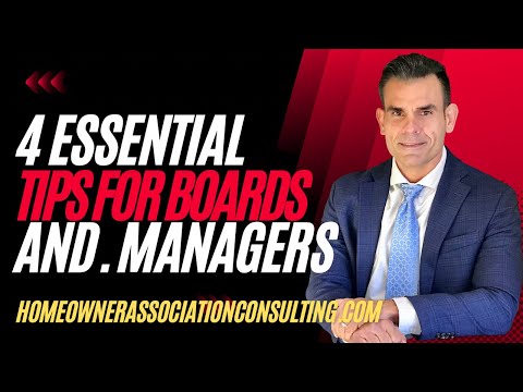 Essential Tips for Directors and Managers - HOA and Condominium Associations