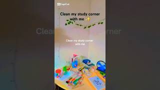 Let's clean my study corner ✨️🥰 #cleaning #withme #studycorner #clean #asthetic #organize