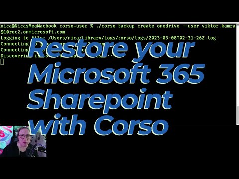 Restoring Microsoft 365 OneDrive backups using Corso