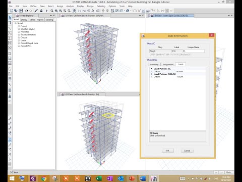 Load assignment: Part-01: GRAVITY LOAD (DEAD+LIVE) ASSIGNMENTS IN ETABS BANGLA TUTORIAL