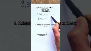 Simple proof that 0.999... = 1 #mathproof #mathhelp #maths #easymathtricks