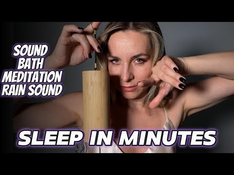Let Go & Drift Into Sleep | Rain & Koshi Chimes Sound Bath for Nervous System | SLEEP IN MINUTES