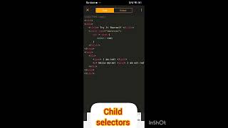 Child selectors |combinators selectors #shortvideo #css3course #programming