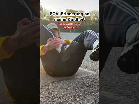 Erinnerung an meine Kindheit, Roller knallt an die Verse … #pov #kindheit #pain #nand #sos