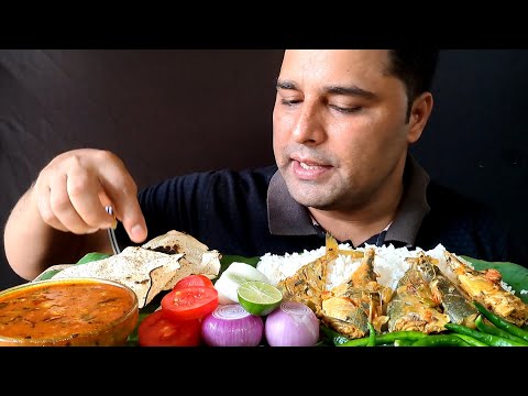 ASMR EATING FISH CURRY WITH RICE | FISH CURRY EATING | MUKBANG |