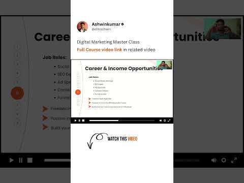 Career & Income Opportunities in Digital Marketing 2025 in tamil #digitalmarketing2025