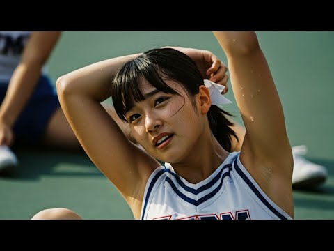 女子大生たちのストレッチ。