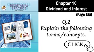 SYJC-SP, Digital Guide, Chapter 10 - Dividend and Interest, Page 155, Question 2