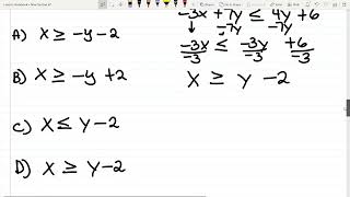 ACT Math Algebra: Solving Inequalities