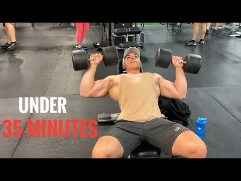 Chest workout Under 35 minutes/ No commentary