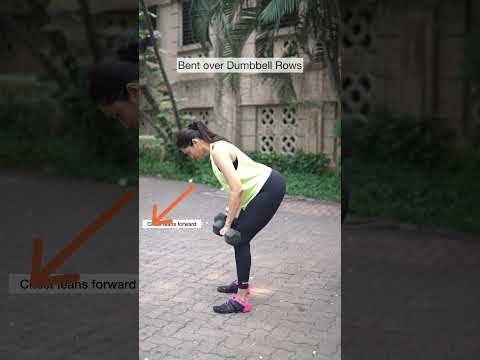 How to do dumbbell bent over rows #tutorial #dumbbells #workout