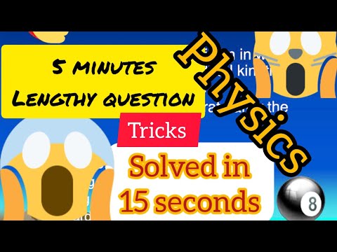 physics tricks to solve lengthy questions in short times.save time in exam from physics.#neet#jee