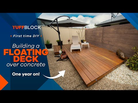 Building a Floating Deck Over Concrete and Soil (using TuffBlock Deck Blocks)