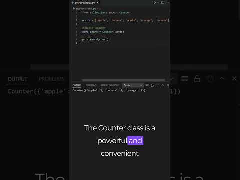 Python COUNTER Trick #coding #programming #python