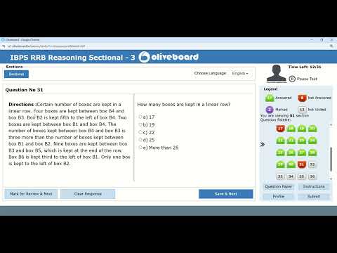 Oliveboard Ibps Rrb po pre Reasoing sectional 3 || 😍91%+percentile😍||📚📕🖋